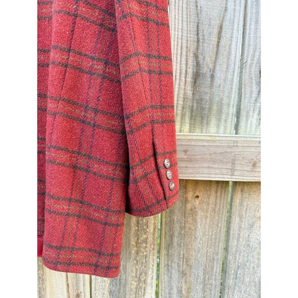 Vintage red plaid wool blaze - Picture 9 of 9